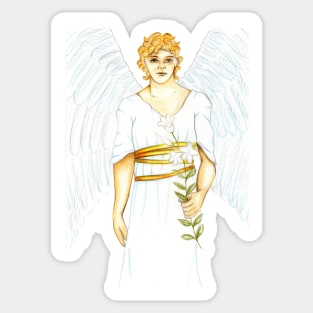 Archangel Gabriel the Messenger Angel- Blue Sticker